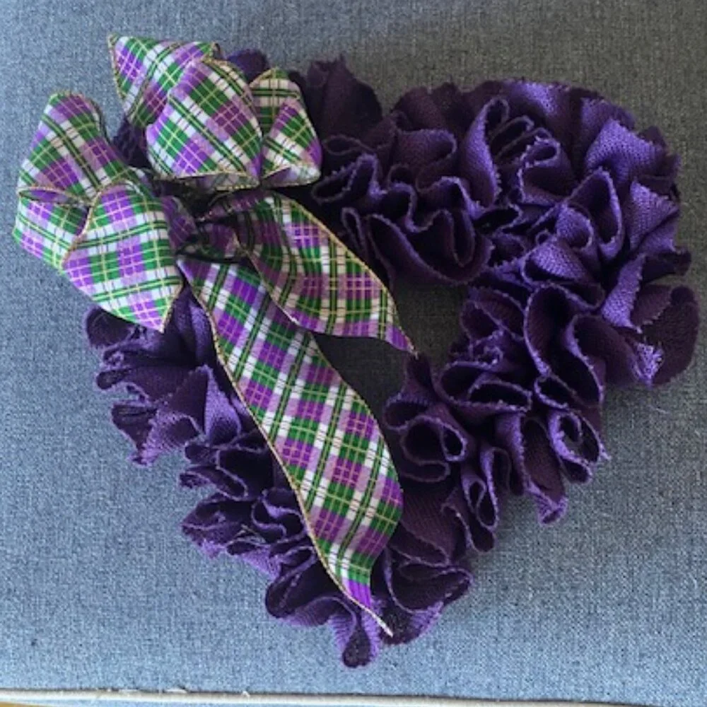 Valentine's Day Purple Wreath